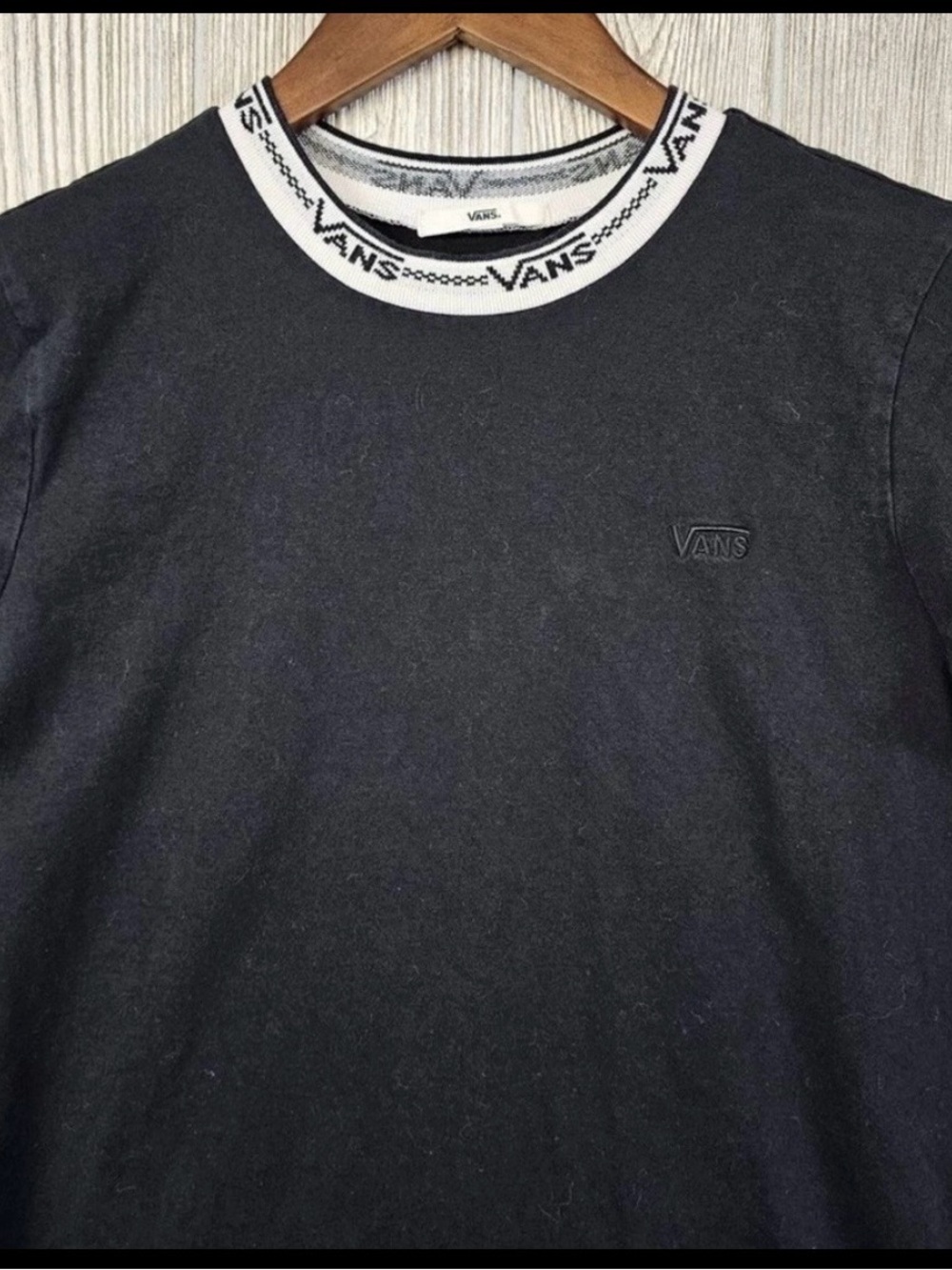 Vans Black and White Logo Tee